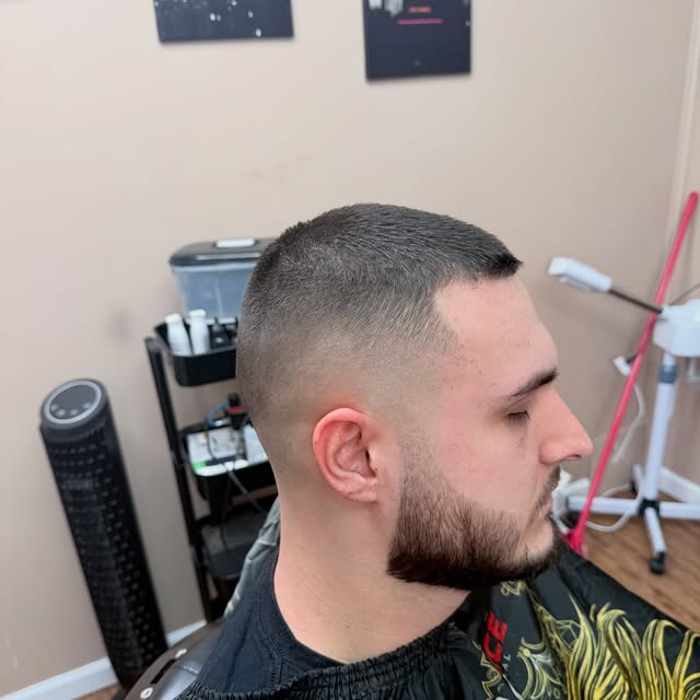 Detailed beard work — razor precision