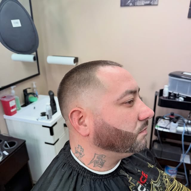 Side profile — clean taper fade result